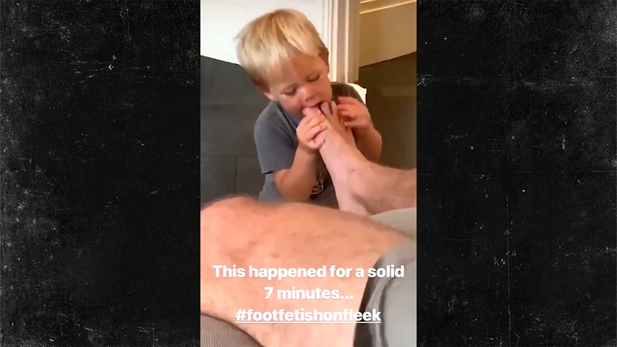 Armie Hammer Lets Young Son Suck on His Toes