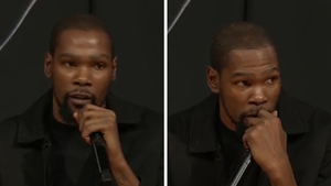 Kevin Durant Tears Up Speaking About Ex-Nets Teammates, 'I Love Those Guys'