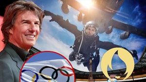 Tom Cruise Sky Diving Into Olympics Paris Ending Ceremony