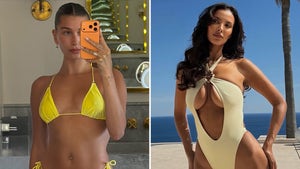 Hailey Bieber vs. Maya Jama -- Yellow Swimwear Edition