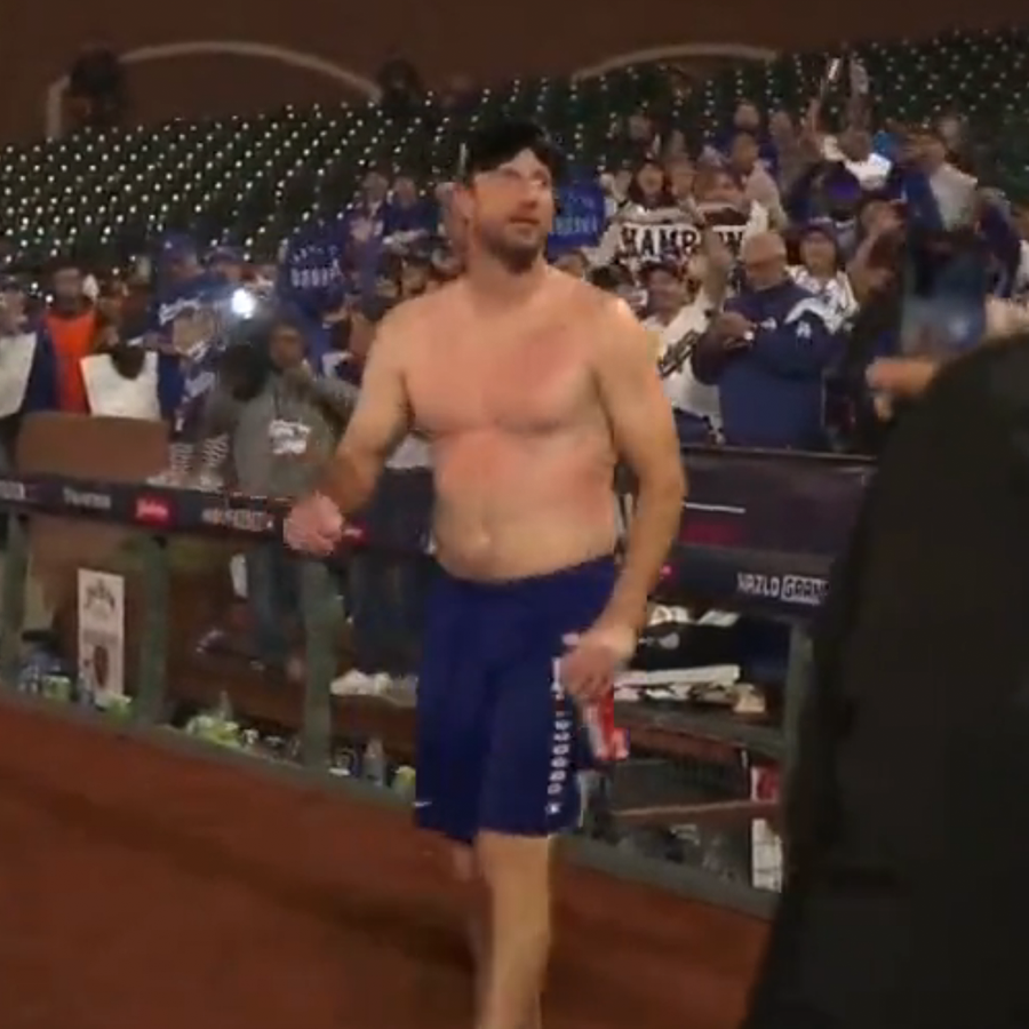 Shirtless Max Scherzer Shows Off 'Dad Bod' While Celebrating