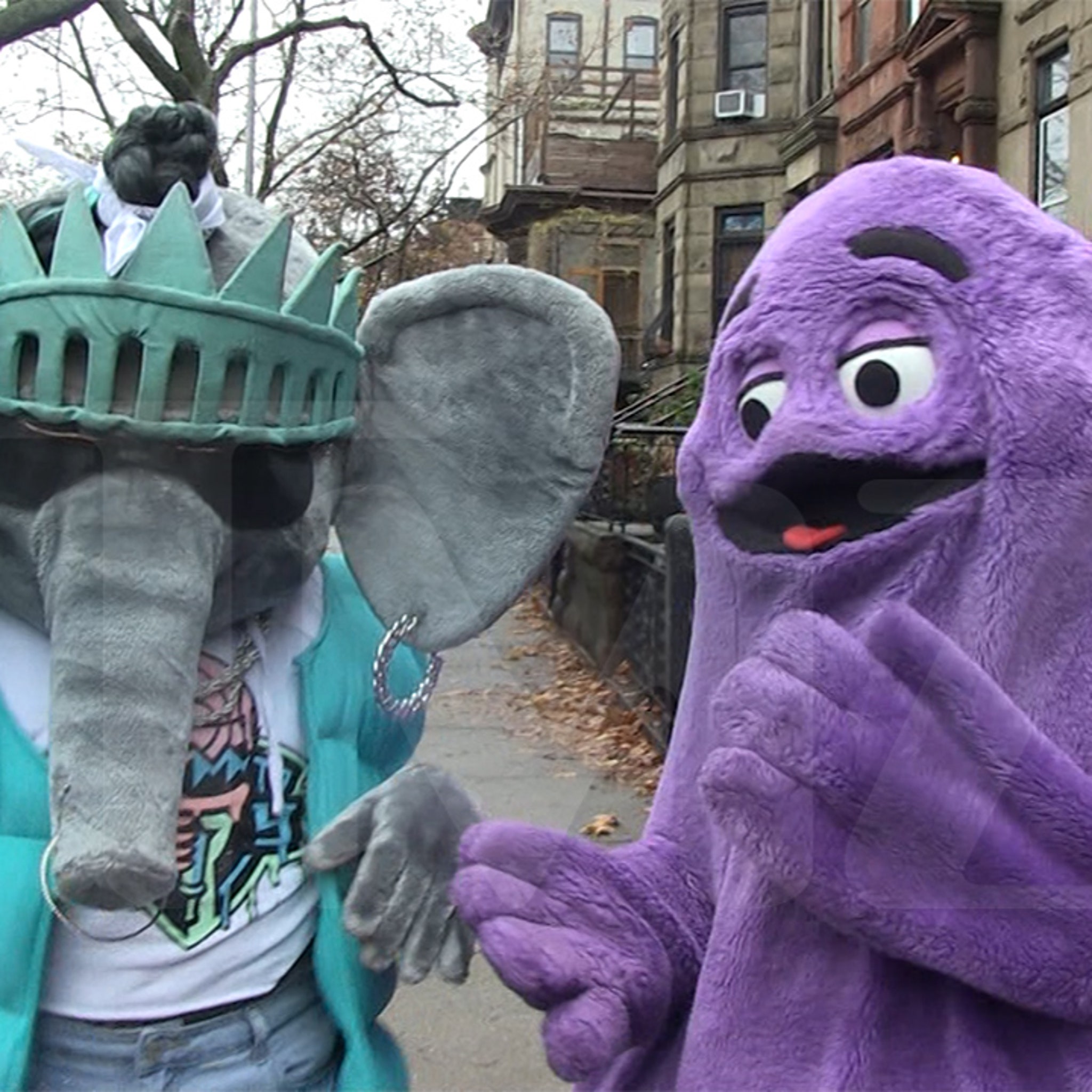 Grimace, Liberty's Ellie the Elephant Going to McDonald's All