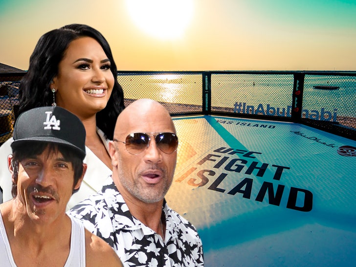 1022 demi lovato rock anthony kiedis fight island getty ufc