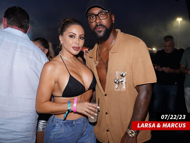 larsa pippen with Marcus Jordan Rolling Loud at Hard Rock Stadium
