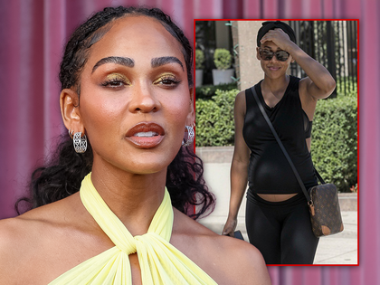 main Meagan Good fake baby bump getty composite
