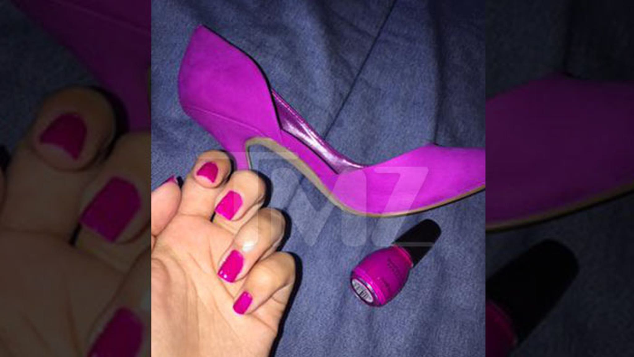 purple shoe polish