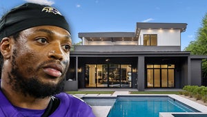 Derrick Henry With An Exterior Photo Of His House With A Pool