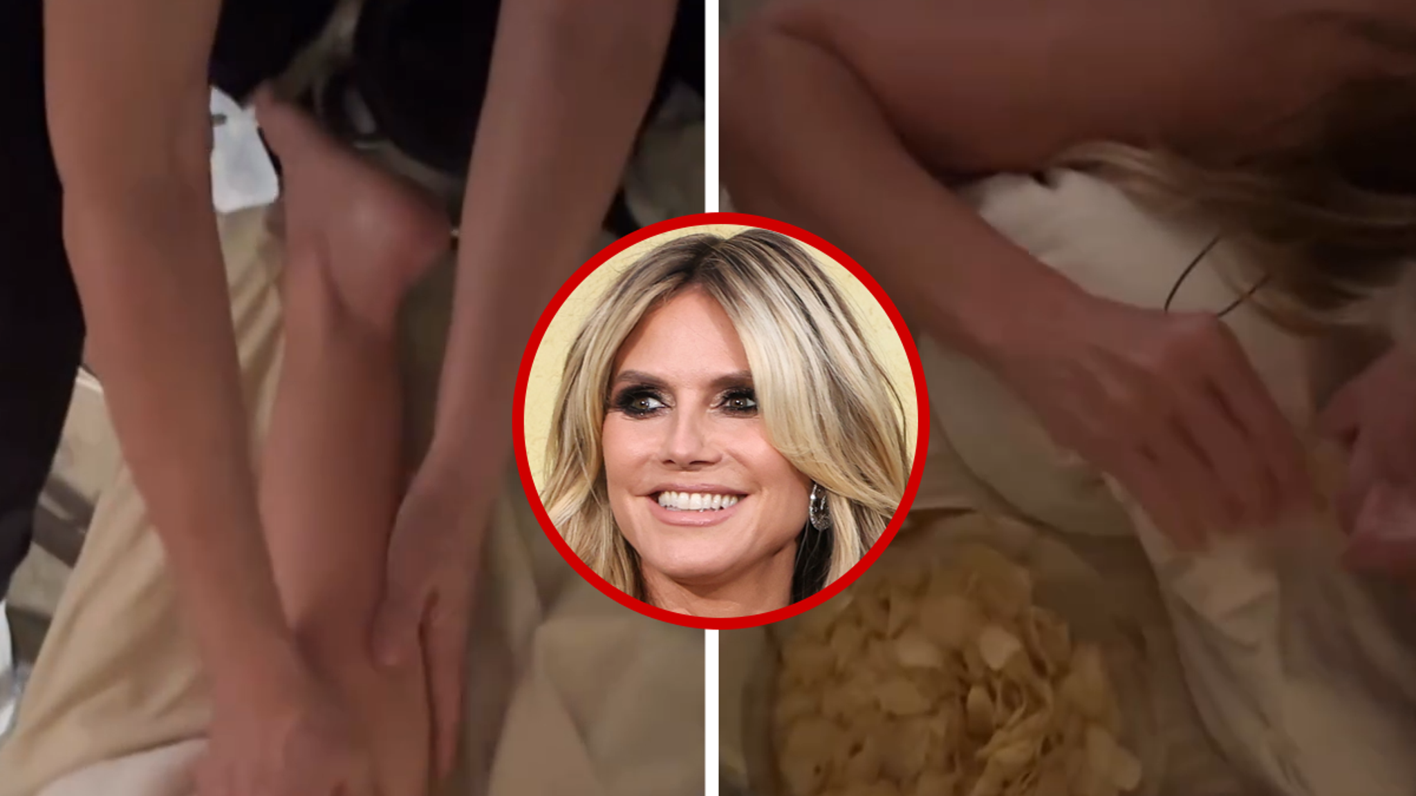 Heidi Klum Noshes on Bowl of Potato Chips During Naked Massage