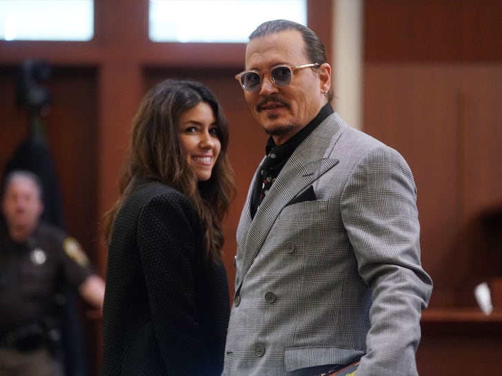 Camille Vasquez and Johnny Depp -- Courthouse
