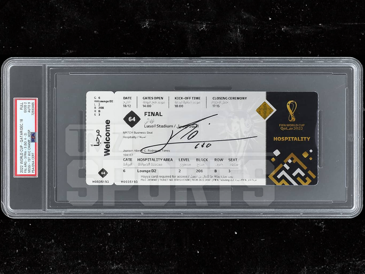 lionel messi sign world cup ticket -