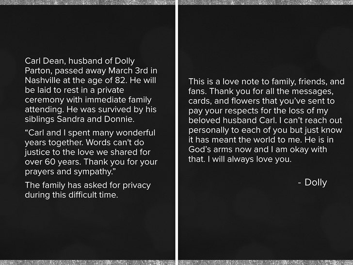 Carl Dean and Dolly Parton