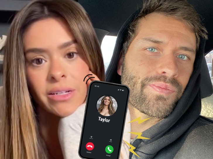 taylor frankie à esquerda e telefone Dakota Mortensen