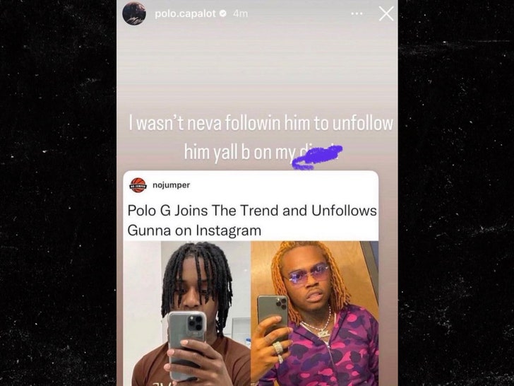Polo G Lashes Out After He's Falsely Accused of Unfollowing Gunna on IG