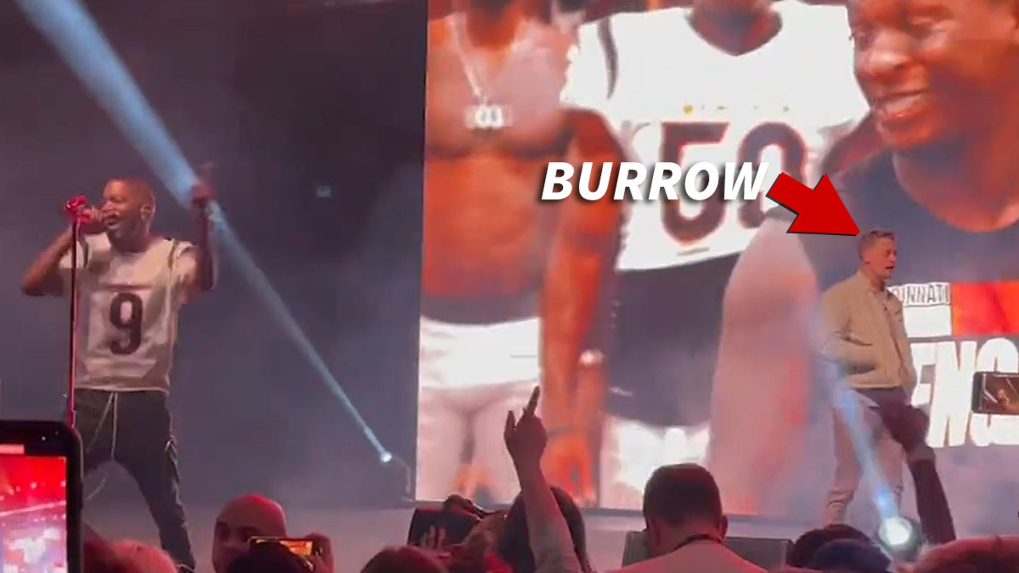 Joe Burrow and Kid Cudi Take to the Stage After Super Bowl Loss thumbnail