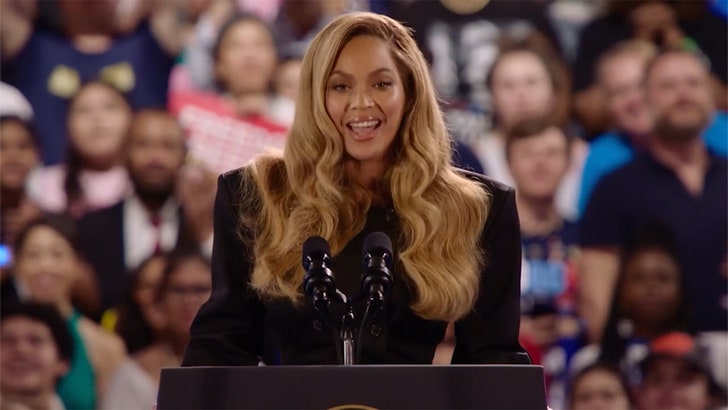 Beyoncé at a rally