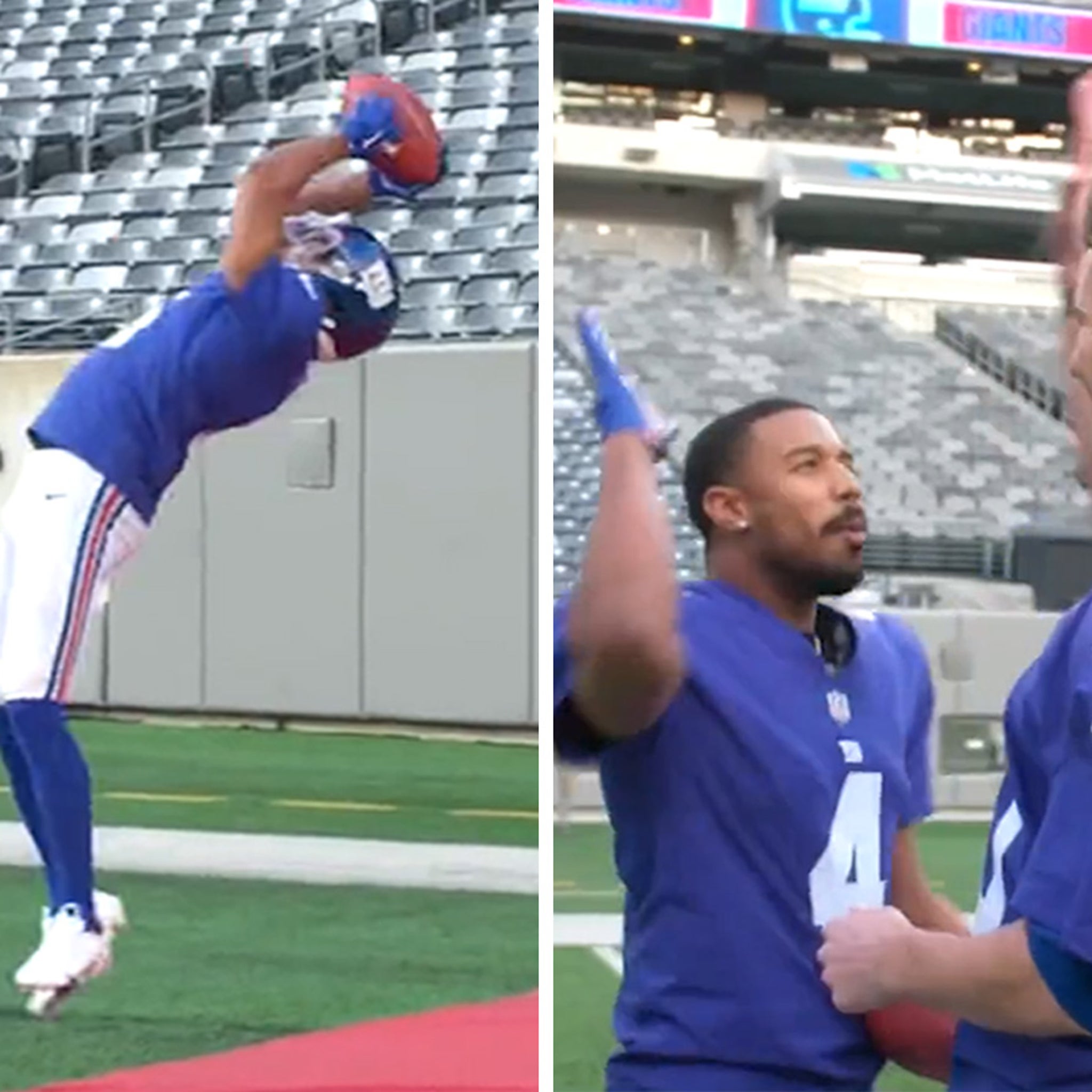 Eli Manning Helped Michael B. Jordan Live Out His New York Giants Dream