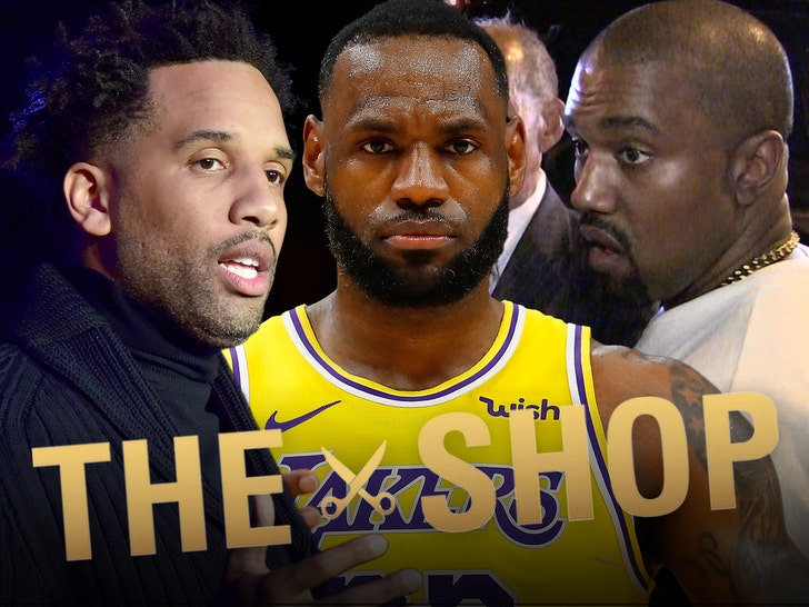 Maverick Carter and Lebron James and Kanye West on HBO show the Shop