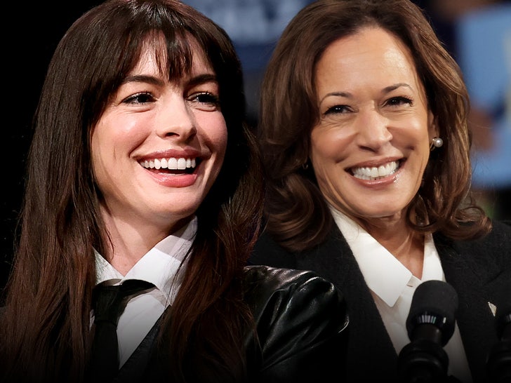 Anne Hathaway Enchants With Queen Performance at Kamala Harris Fundraiser