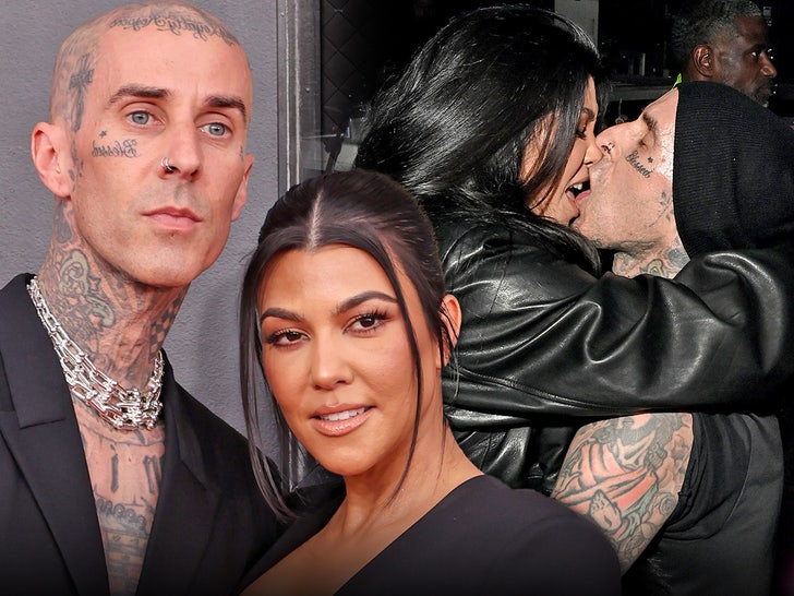 Travis Barker Kourtney Kardashian Minn Getty