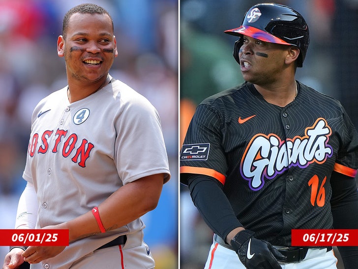 Rafael Devers red sox giants split sub swipe