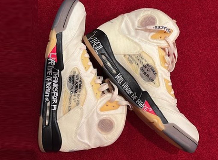 PJ Tucker Honors Virgil Abloh Custom Off-White™ x Air Jordan 5