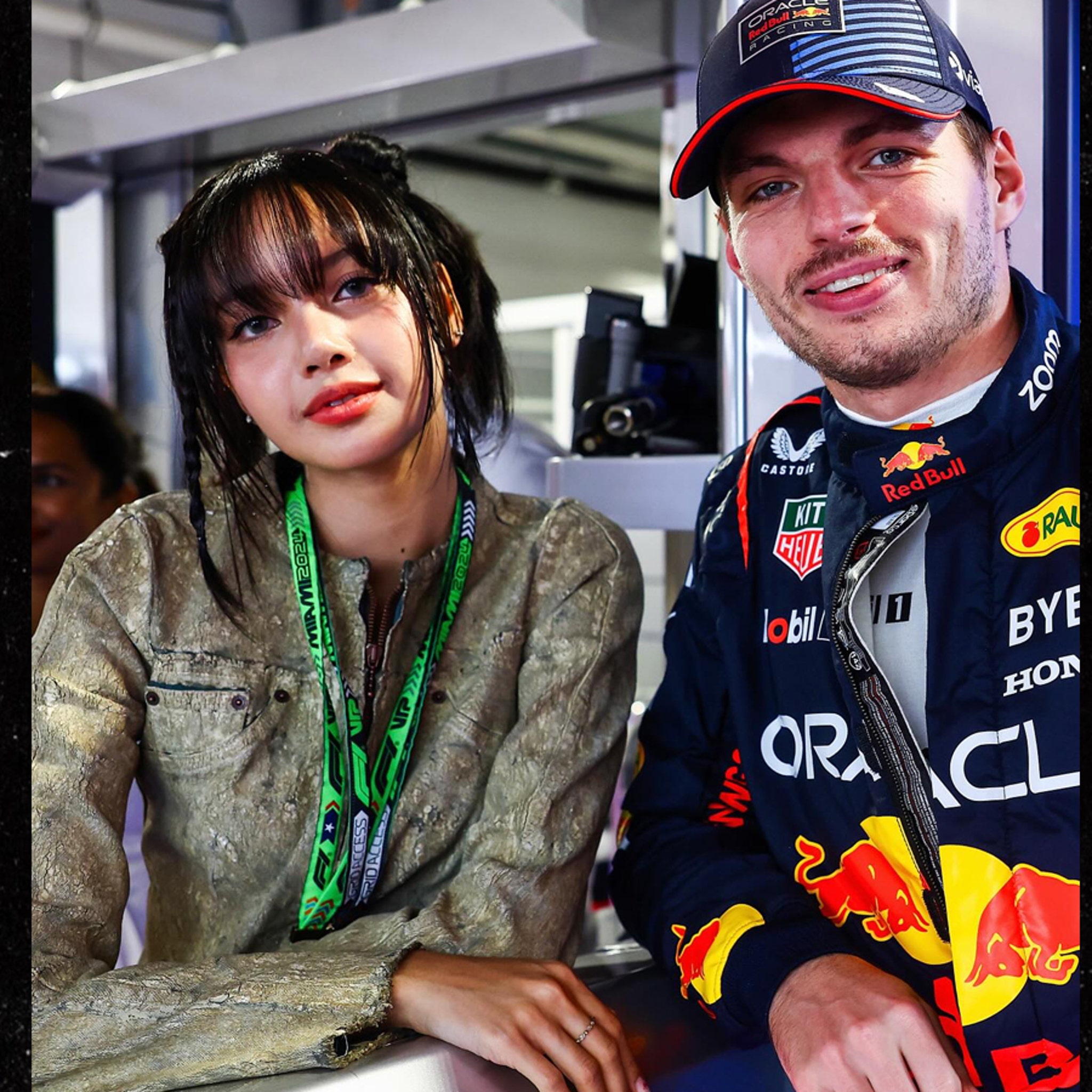 BLACKPINK's Lisa Poses With Max Verstappen At Miami Grand Prix