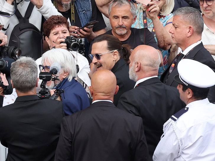 Johnny Depp attends the "Jeanne du Barry" Screening & opening