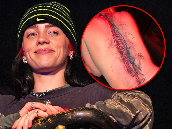 Billie Eilish unveils massive sci-fi back tattoo in latest Instagram drop |  Marca