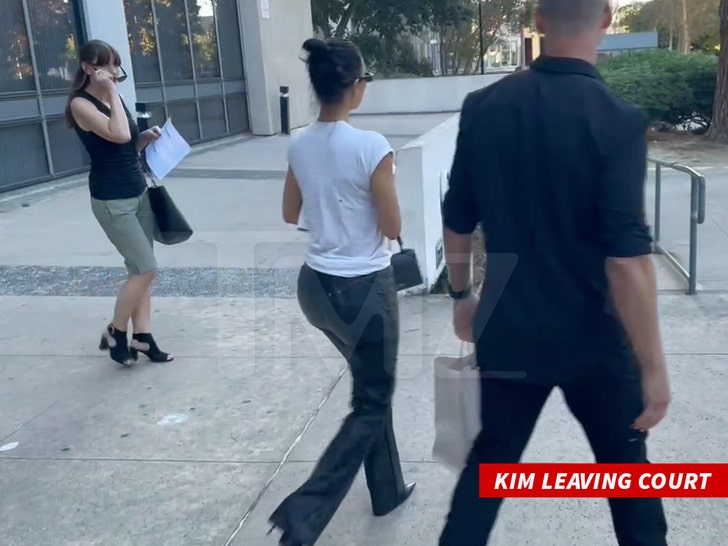 Kim leaving court