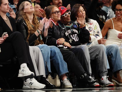 Celebrities At The Liberty WNBA Game Photos  0