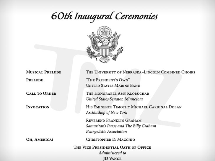 60th inaugural ceremony program