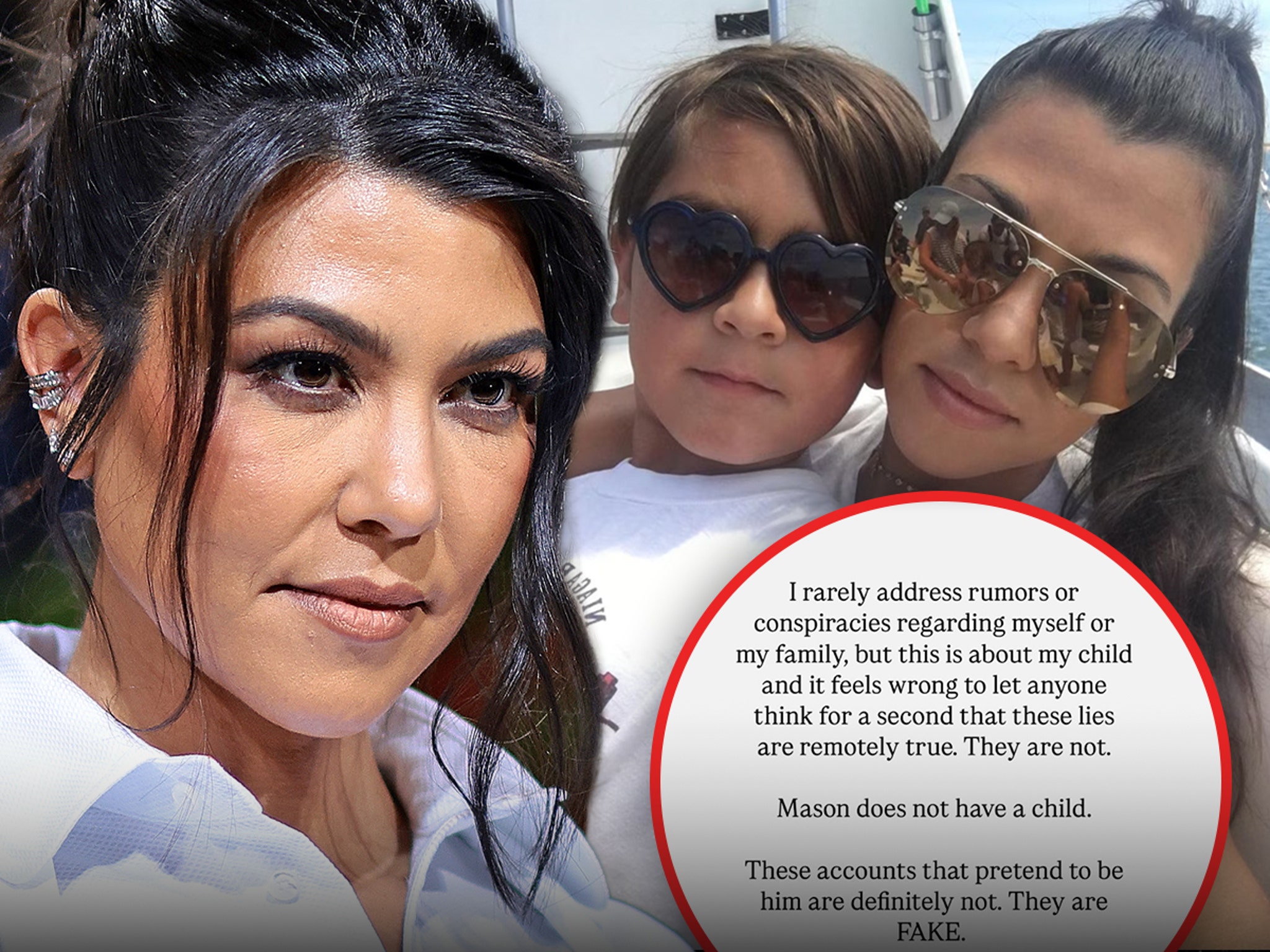 Kourtney Kardashian Denies Rumors About Son Mason Disick Fathering Child