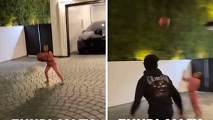 Bronny James Catches Alley-Oop Lob From Zhuri, Adorable Video