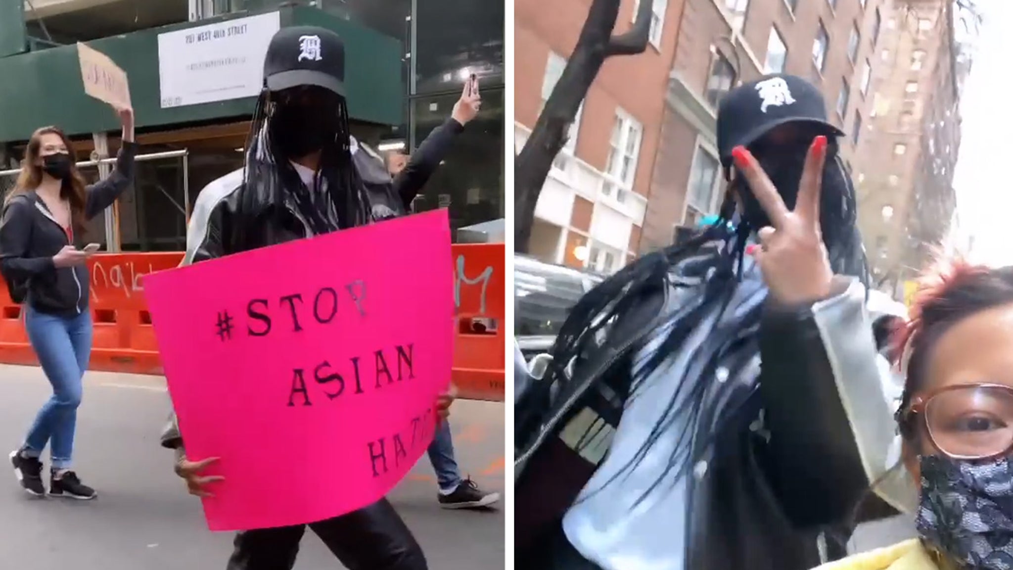 Rihanna participates in the #StopAsianHate March in New York City