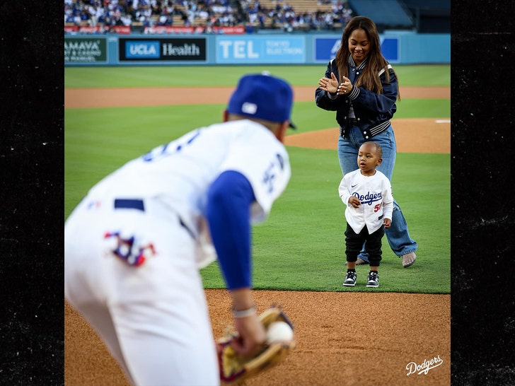 mookie betts son throwing first pitch insta 1