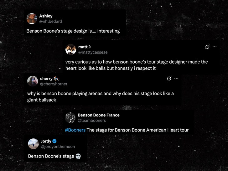 benson boone stage balls tweets x