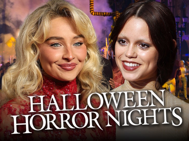 Sabrina Carpenter Jenna Ortega at Halloween Horror Nights