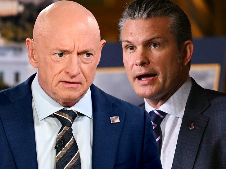 Mark Kelly and pete hegseth getty