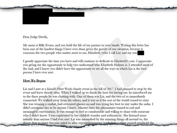 elizabeth holmes and billy evans sentencing letters redacted 1