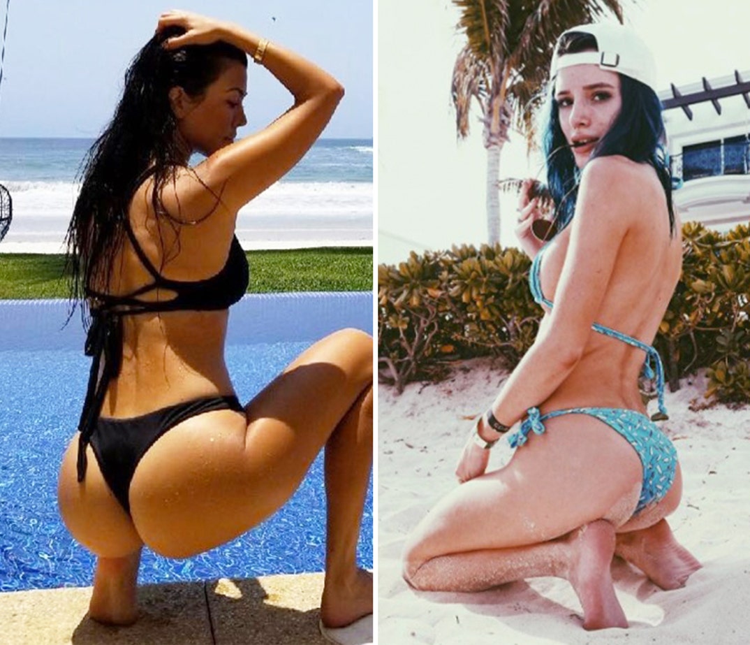 Kourtney Kardashian (38) vs. Bella Thorne (19)