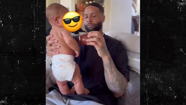 Odell Beckham Jr. Teaches 3-Month-Old Son Football Lessons, Don't Drop The Ball!.jpg