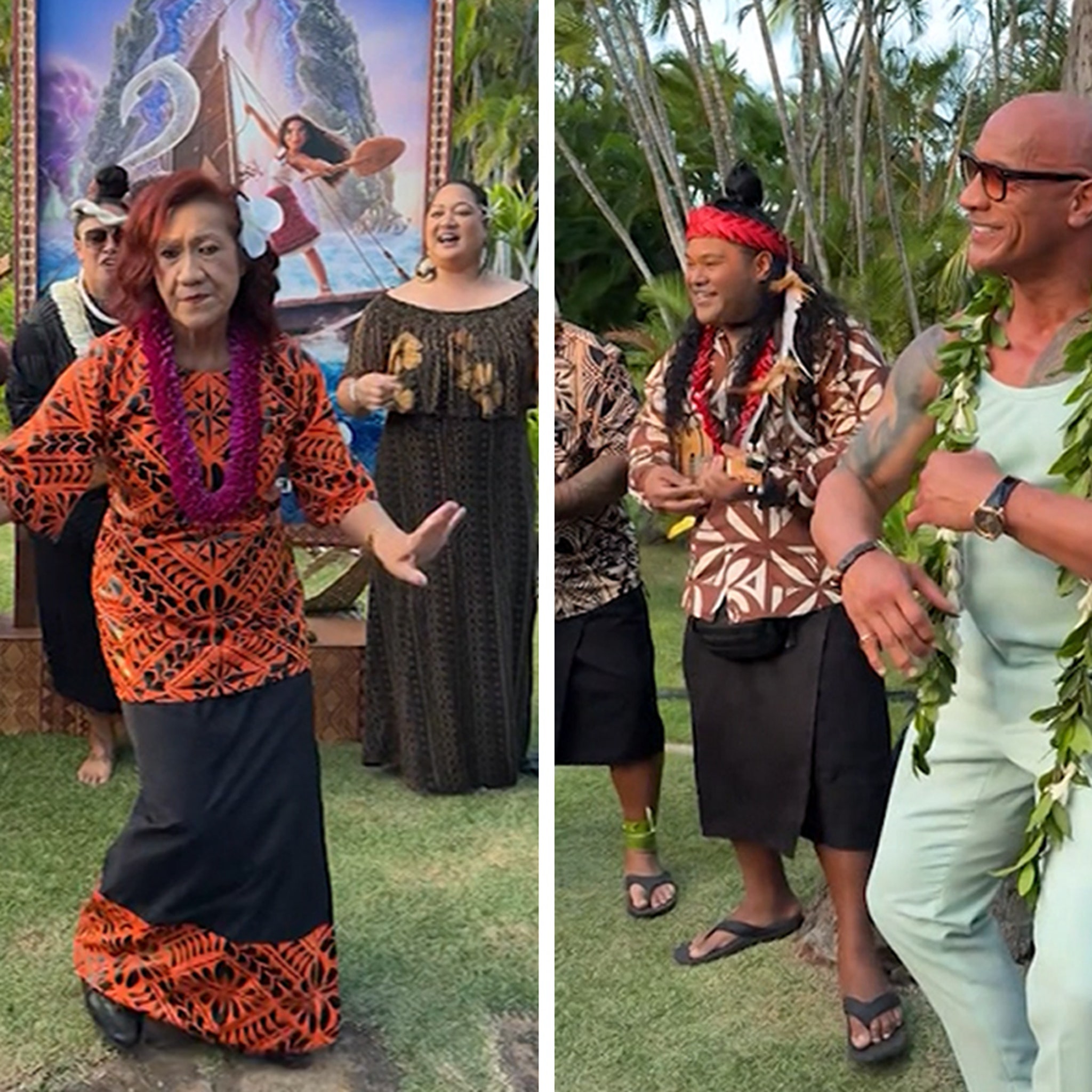 Dwayne Johnson Dances With Mom at 'Moana 2' Premiere in Hawaii