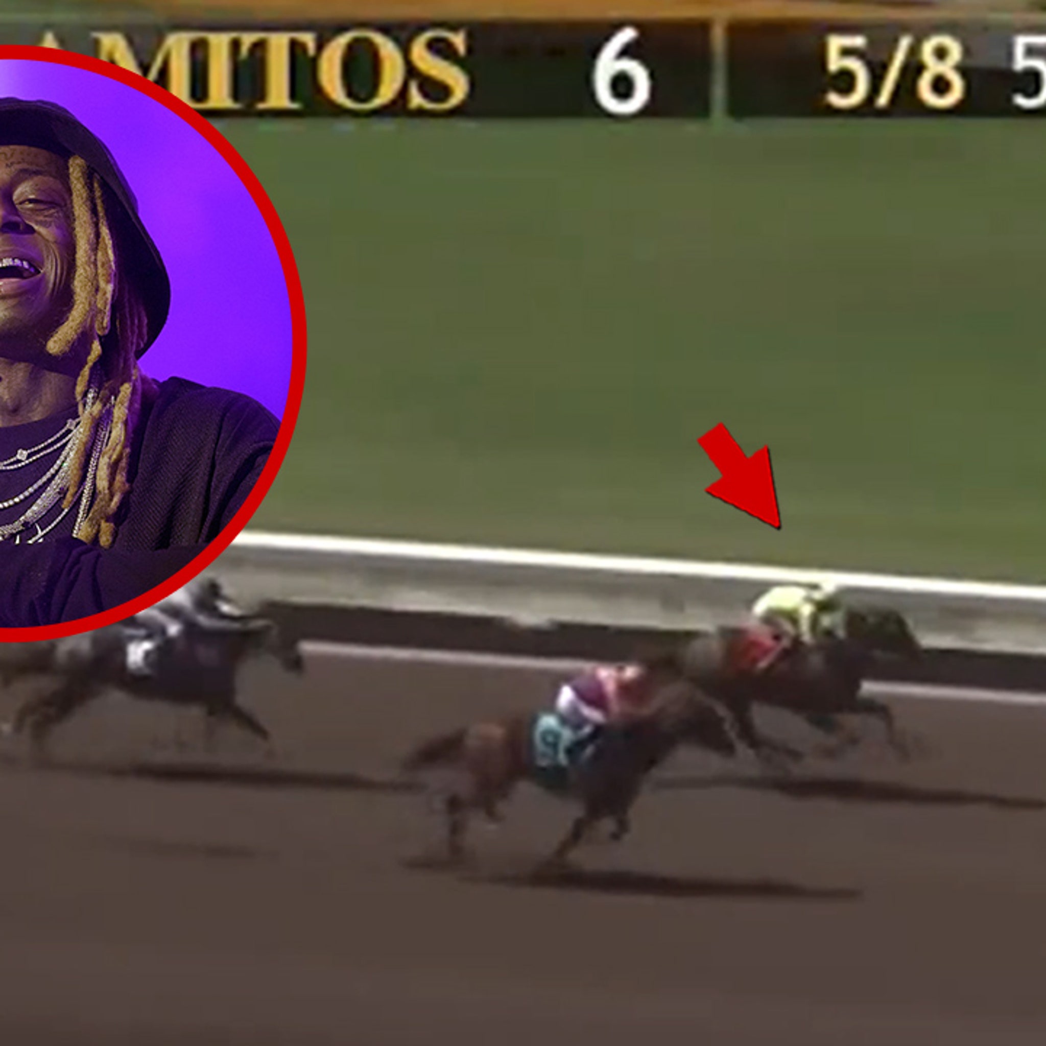 Lil Wayne-Owned Horse, Sixhoofsevenhoof, Wins At Los Alamitos Race