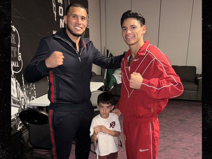 Ryan García y David Benavidez detrás de escena en @burgerrockmedia 