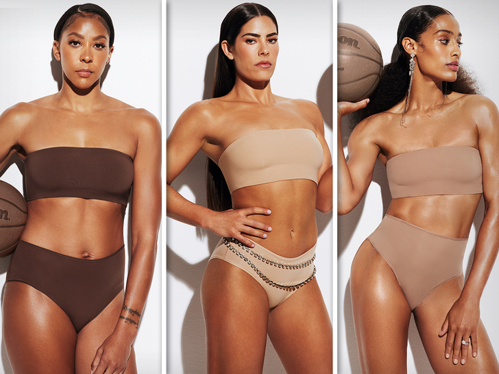 Kim Kardashian's SKIMS Partners W/ WNBA, Star Hoopers Model Undies