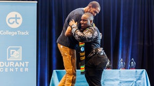 Kevin Durant Celebrates W/ Educational Program Students At College Send-Off
