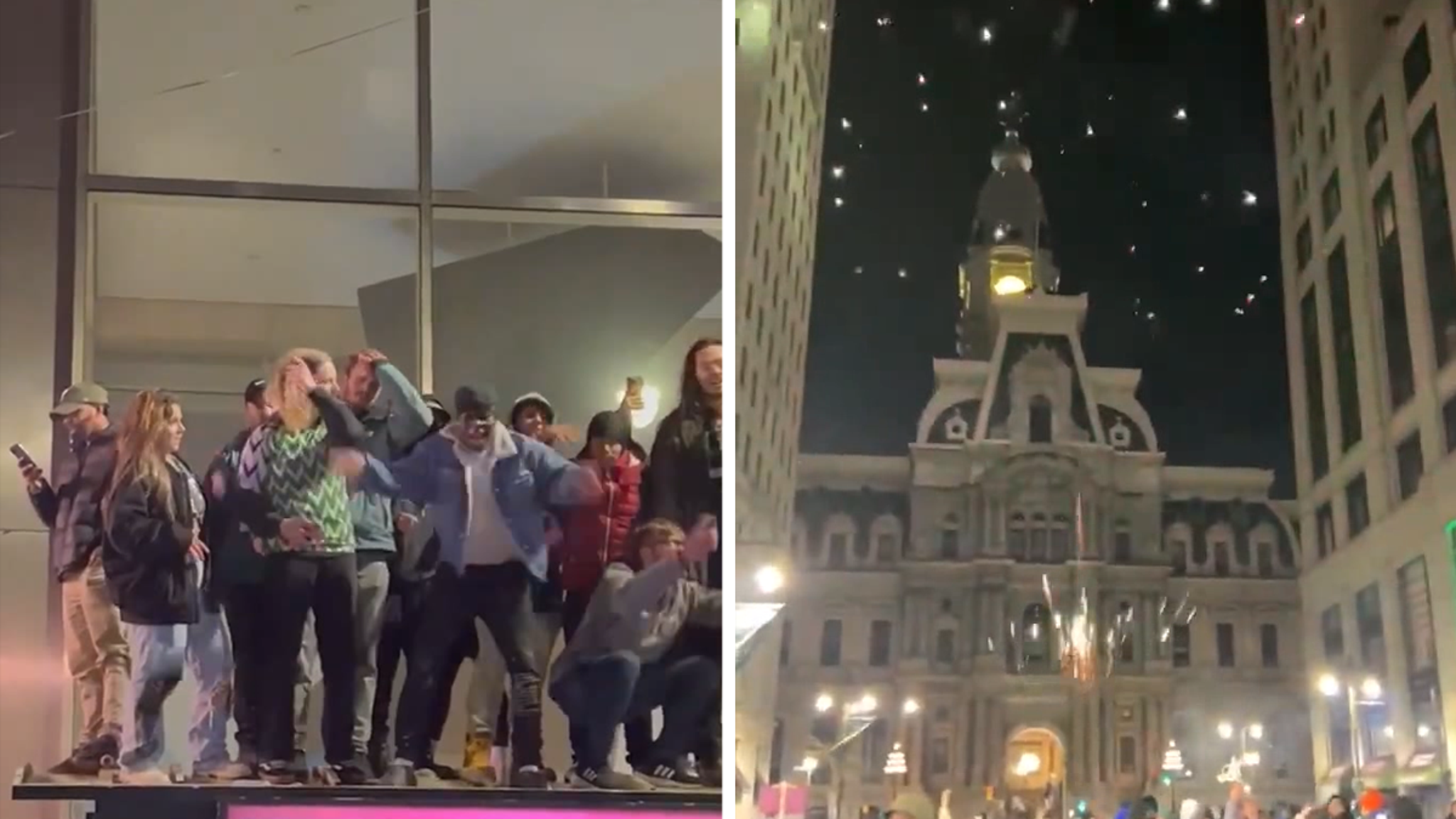Eagles Fans Chant ‘F*** the Chiefs’ in Downtown Philly After Super Bowl