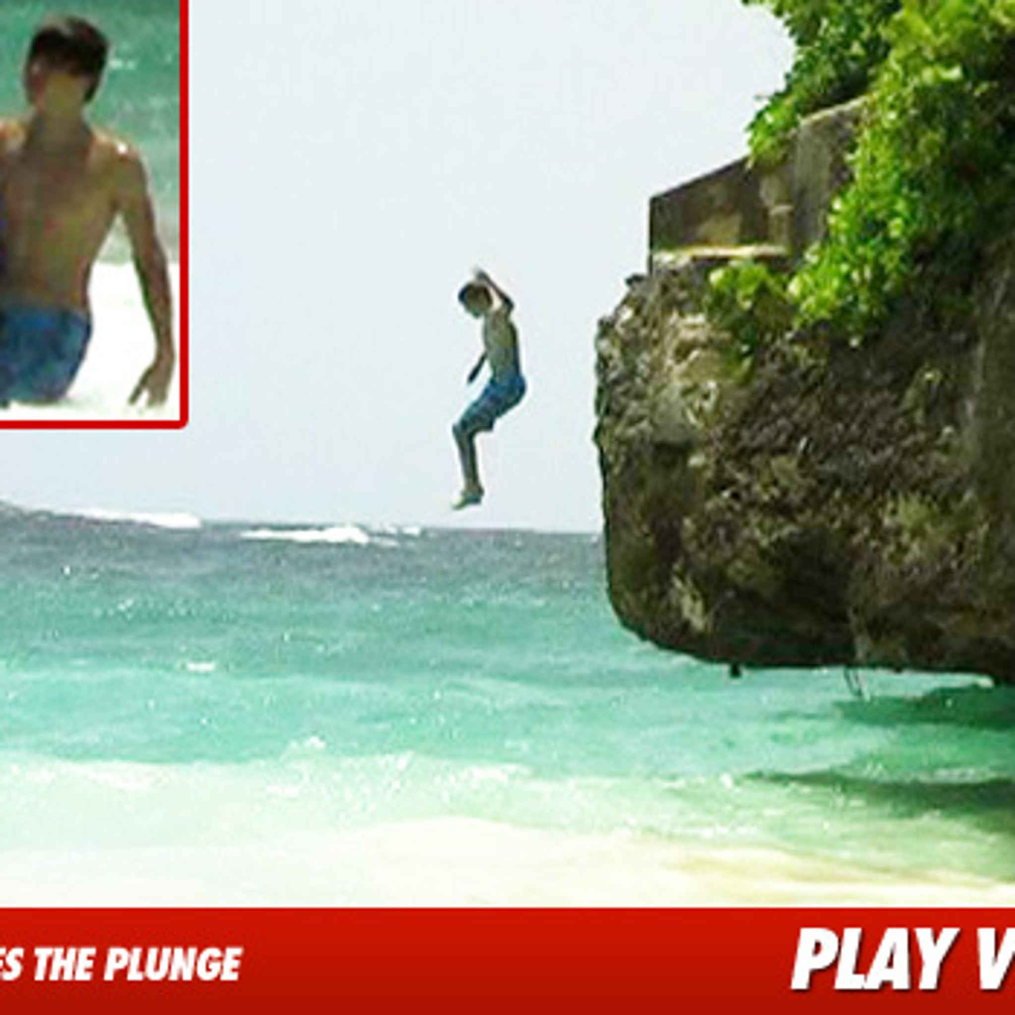 Justin Bieber Throws Himself Off a Cliff