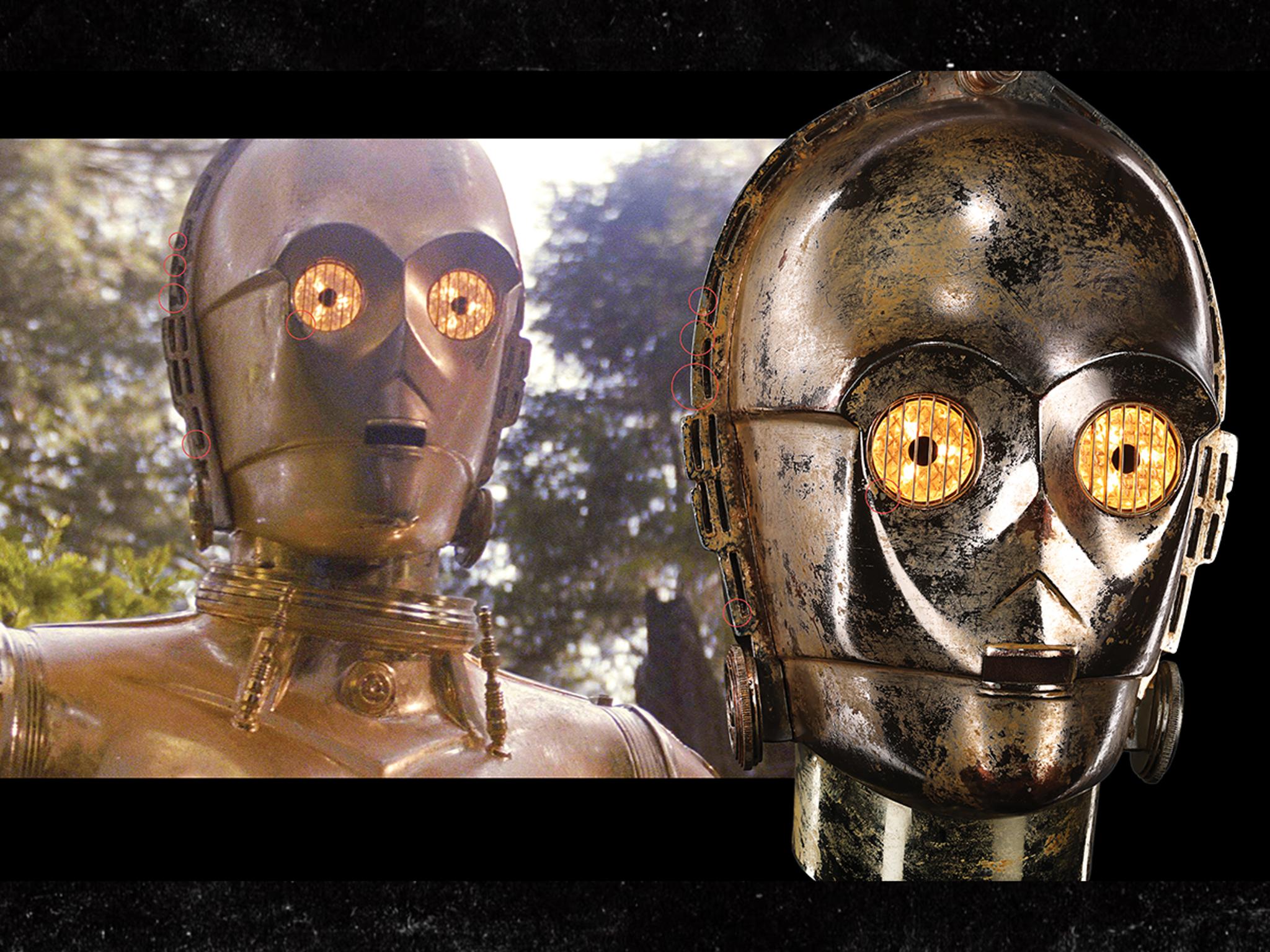 Lot #652: STAR WARS: RETURN OF THE JEDI (1983) - Anthony Daniels  Collection: Three Spare C-3PO