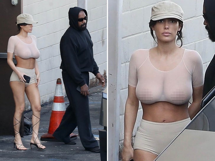 Bianca Censori Busts Out See-Through Top For Movie Date With Kanye West